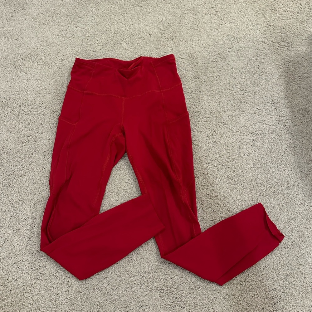 Lululemon Athletica Red Leggings